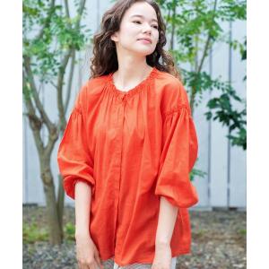 「niko and...」 長袖ブラウス MEDIUM オレンジ レディース