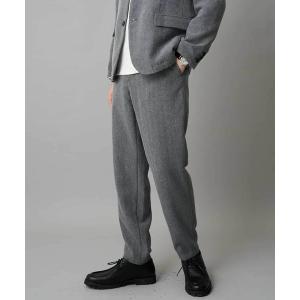 パンツ LANATECヘリンボーンセミルーズパンツ「イージーケア/毛玉になりにくい/ストレッチ/洗濯機で洗える」 メンズ