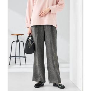 パンツ 「マシンウォッシャブル」ツイード調ストレートパンツ レディース
