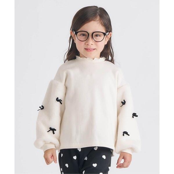 トレーナー  「WEB限定」裏シャギーファーリボントレーナー_ジュニア対応 キッズ 子供服 女の子