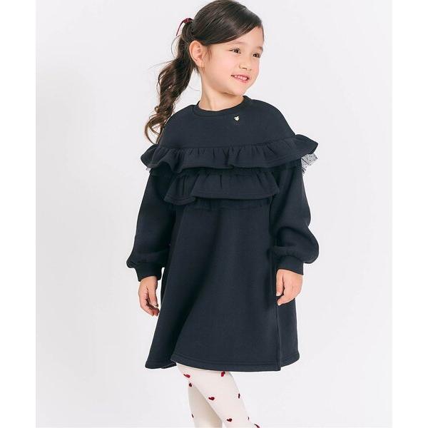 ワンピース 「WEB限定」あったか裏シャギーフリルワンピース_ジュニア対応 キッズ 子供服 女の子
