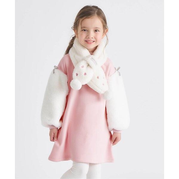 ワンピース 「あったか/WEB限定」裏シャギー袖ボアワンピース キッズ 子供服 女の子