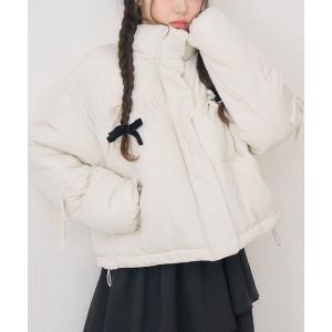 ダウンコート ダウンジャケット メニーリボン中綿BZ レディース