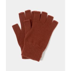 手袋 「別注」「Johnstons of Elgin」フィンガーレス ニットグローブ メンズ