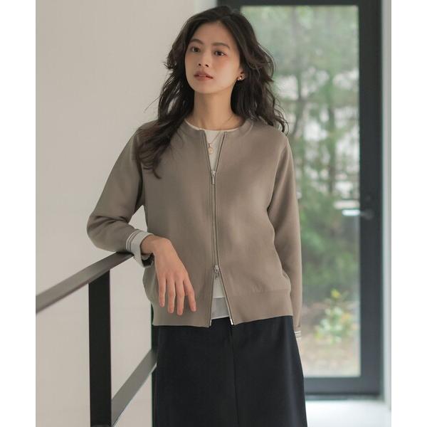 ブルゾン アウター INTERLOCK ニット ブルゾン レディース