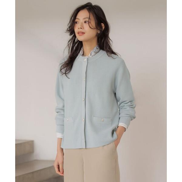 コート アウター ORGANIC GASS COTTON クルーネック カーディガン レディース