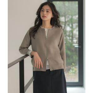 ブルゾン アウター INTERLOCK ニット ブルゾン レディース