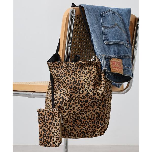 トートバッグ ポーチ付きリバーシブル豹柄トートバッグ レディース