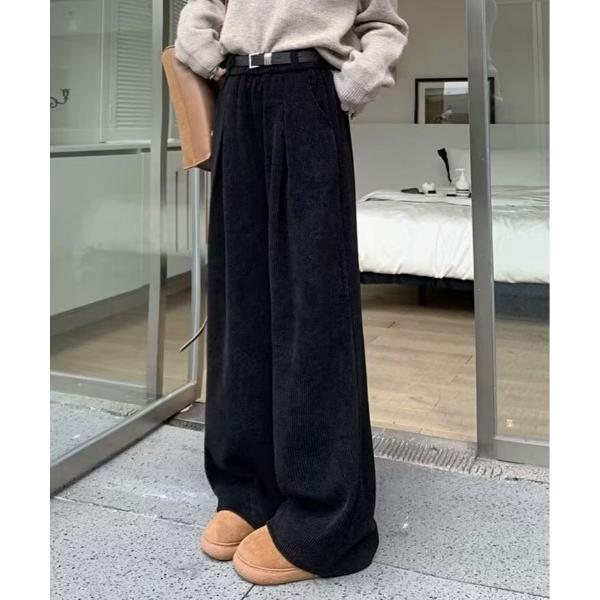 パンツ リラックス シルエット コーデュロイ ワイドパンツ レディース