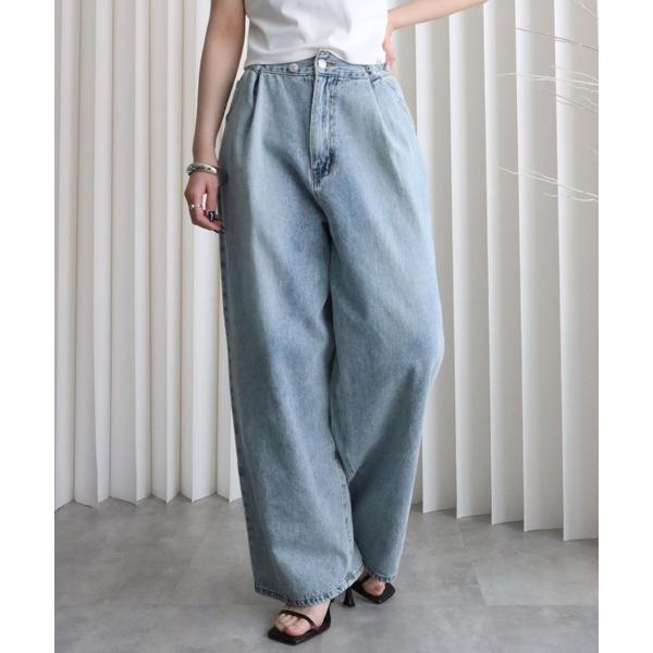 ジーンズ デニム デニムパンツ 「 YENNA Original Jeans 」ホックワイドデニムパ...