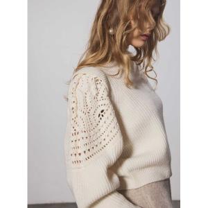 ニット セーター パワショルクロシェニット レディース