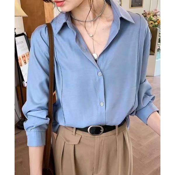 ブラウス シャツ ルーズシルエットシャツブラウス レディース