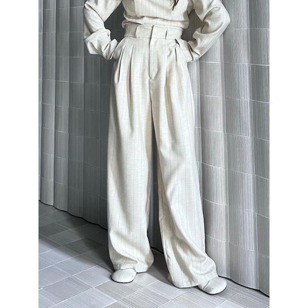 スラックス パンツ HIGH WAIST WIDE PANTS レディース