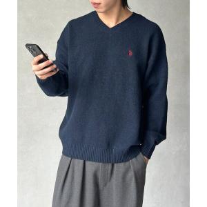 セーター ニット Vネックニットプルオーバー メンズ レディース