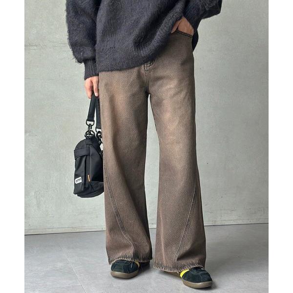 ジーンズ 立体裁断セミフレアデニム メンズ