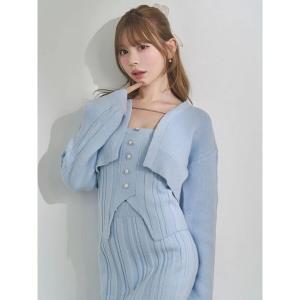 ニット セーター 「SETUP」フロントボタンニットベアTOP レディース