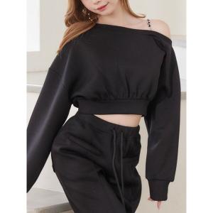 トレーナー スウェット 「SETUP」ダンボールワンショルTOP レディース