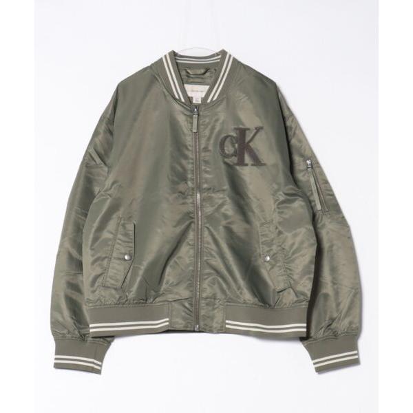 ma1 ma-1 「Calvin Klein」フロントロゴボンバージャケット LS JEANS TI...