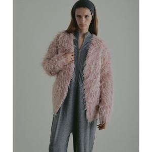 カーディガン ダブルフェイスヘアリーニットカーディガン レディース