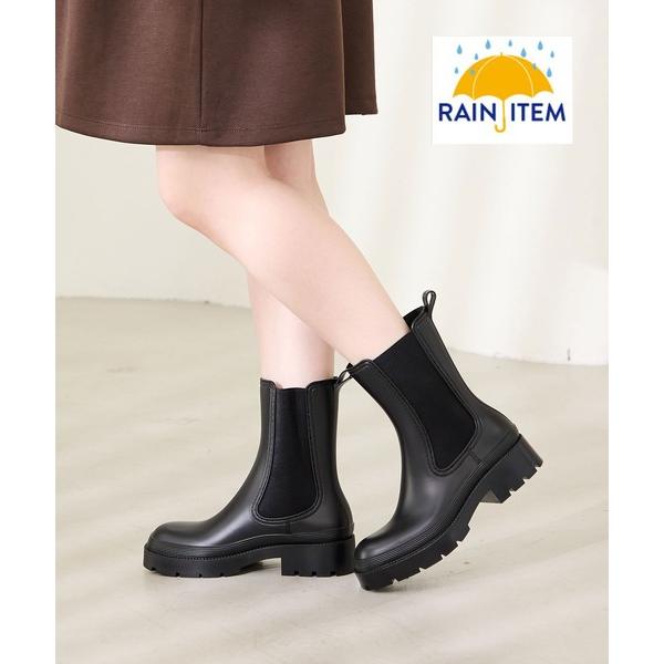 長靴 レインブーツ 2025秋冬新作ミドル丈サイドゴアレインブーツ/R-0025 レディース