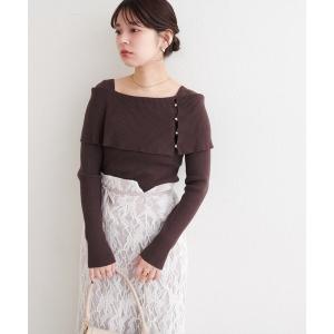 ニット セーター オフショルデザインニット レディース