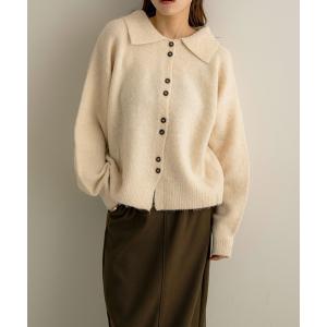 ニット セーター 「NOAHL」ボタンデザイン襟付きニットトップス レディース