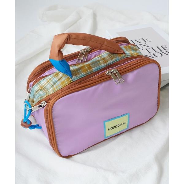 ポーチ 「 Sowel. / ソエル 」 バイカラー 両面収納 持ち手付き メイクポーチ # レディ...