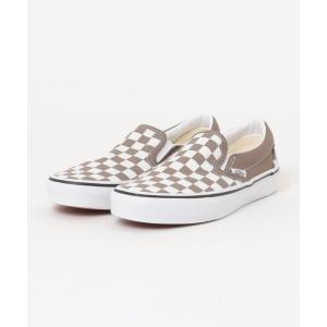 スニーカー VANS ヴァンズ CLASSIC SLIP-ON スリッポン VN000BVZ1NU CHECK WALNUT メンズ