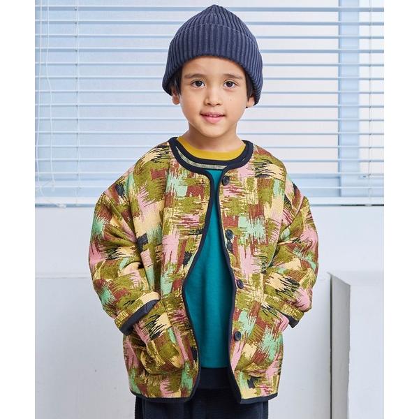 コート アウター ゴブラン織ノーカラージャケット キッズ 子供服 男の子 女の子