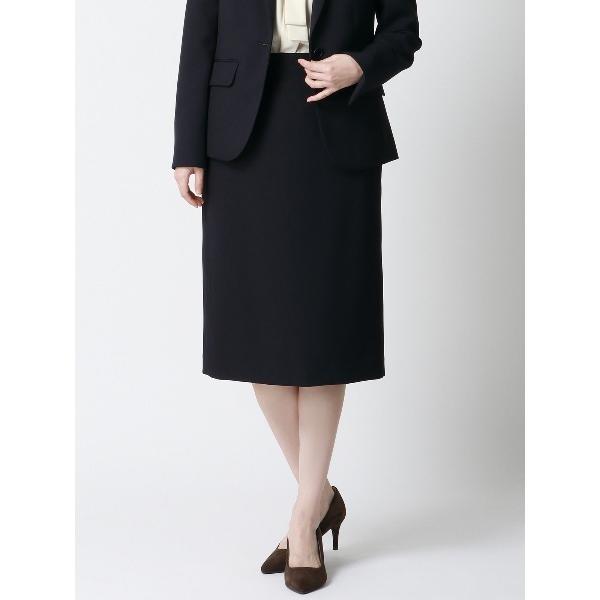スカート タイトスカート ウォッシャブル ウールライクポリエステル 無地