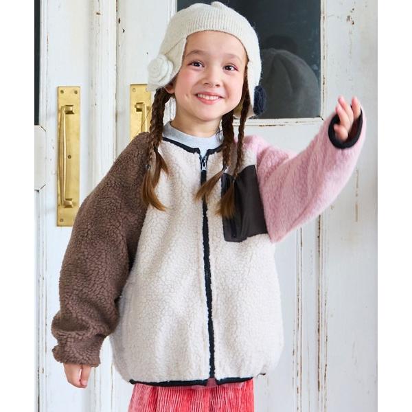 ノーカラージャケット アウター ノーカラーボアジャケット キッズ 子供服 男の子 女の子