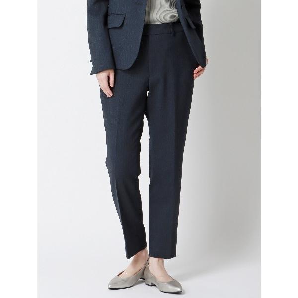スラックス パンツ テーパードパンツ ウォッシャブル ストレッチ 防シワ ウールライクポリエステル ...