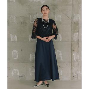 ドレス シャイニーレースレイヤードドレス「eneak」