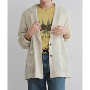 ジャケット テーラードジャケット からみツイード　シャツジャケット レディース