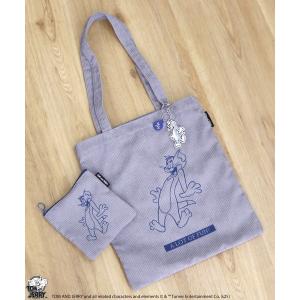 トートバッグ 「公式」TOM and JERRY　フロッキー配色トート レディース メンズ