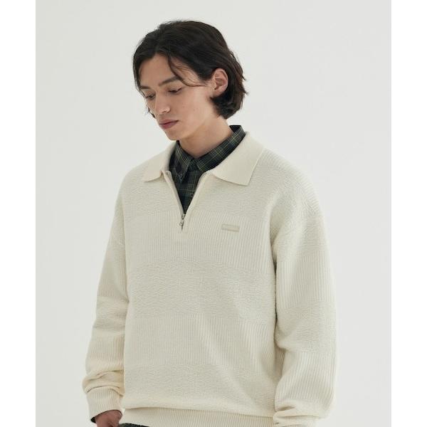 セーター ニット COLLAR HALF-ZIP KNIT メンズ レディース