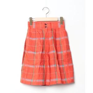 「Christian Dior」 チェック柄ショートパンツ S レッド レディース