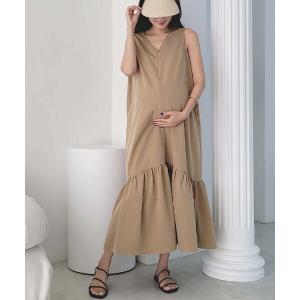 「CHOCOA」 ノースリーブワンピース FREE ベージュ レディース