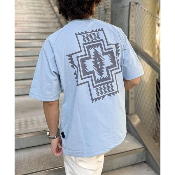 「PENDLETON」 半袖Tシャツ M サックスブルー メンズ