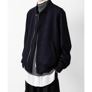 「ato」 スタジャン 48 ネイビー メンズ