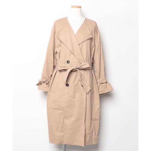 「allureville」 ノーカラーコート 2 ブラウン レディース