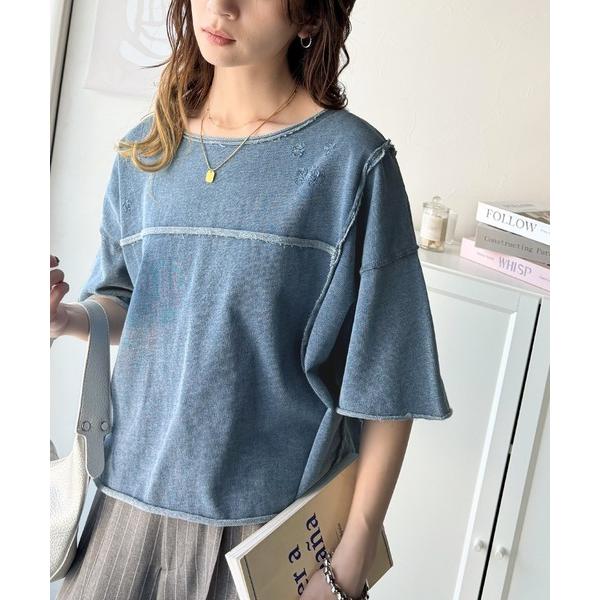 「Java」 半袖カットソー LARGE ブルー レディース