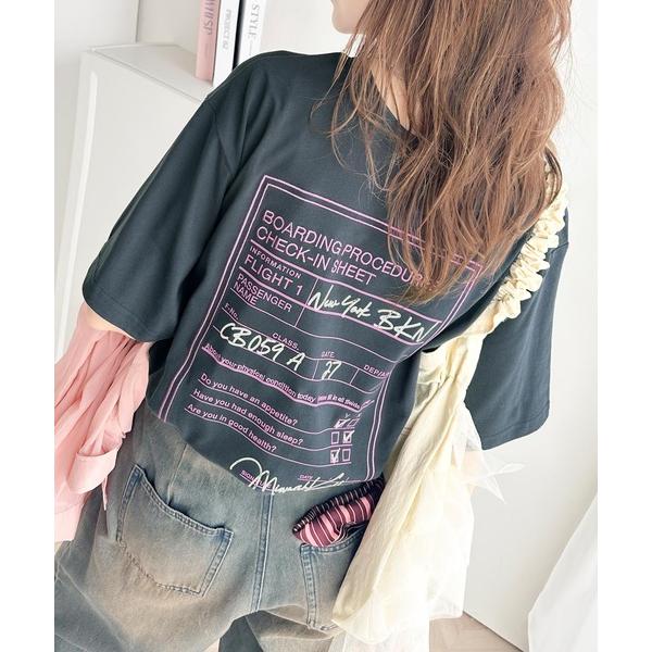 「Java」 半袖Tシャツ LARGE チャコール レディース