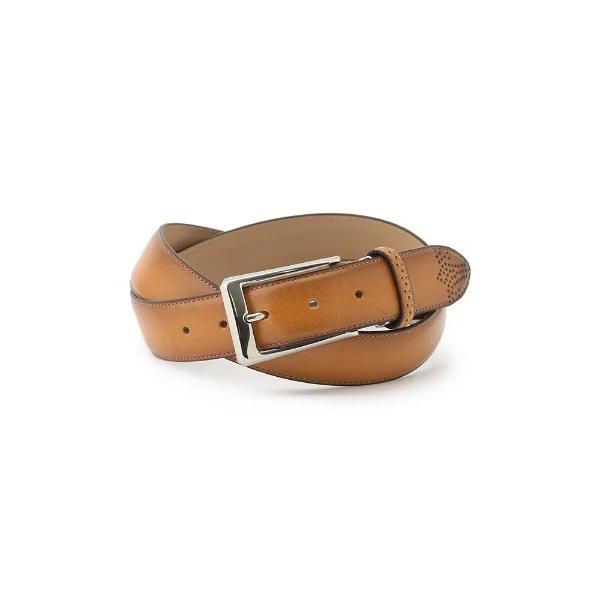 ベルト カーブメダリオンベルト「本革」　ブラック/ブラウン/ダークブラウン/ベージュ（ブラック） メ...