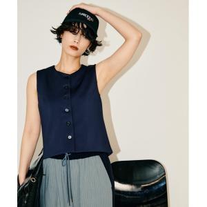 【rui】null パイルワンショルダートップス　Navy null.（ヌル） tシャツ パイルワンショルダートップス レディース