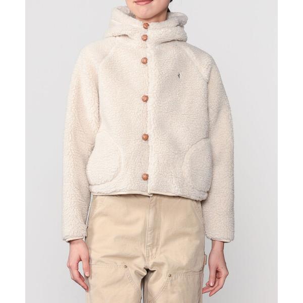 コート アウター Gymphlex | ボア フードショートジャケット WOMEN レディース