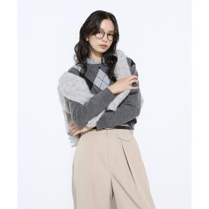 ニット セーター アーガイルニット プルオーバー レディース