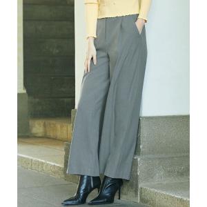 ワイドパンツ パンツ ウォームジョーゼット ワイドパンツ レディース