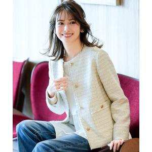 ANY SIS（エニィスィス） ジャケット ノーカラージャケット ツイード