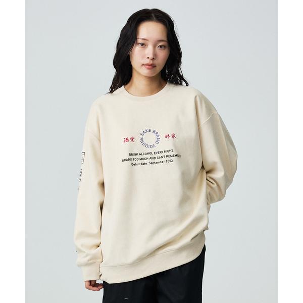 tシャツ 「YOIDORE/ヨイドレ」酒愛好家スーベニア刺繍フェイクスウェードクルー メンズ レディ...